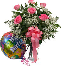 1/2 Dozen Pink Roses