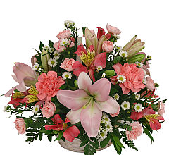 Pink Flower Basket