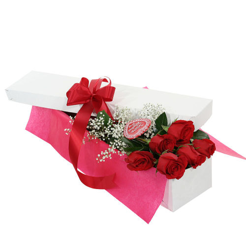 Six Red Roses, Boxed