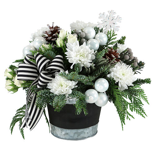 white christmas flower arrangements