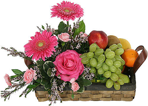 Fruit & Flower Basket #FG14AA · Fruit Baskets & Gourmet ...