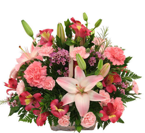 Pink Flower Basket