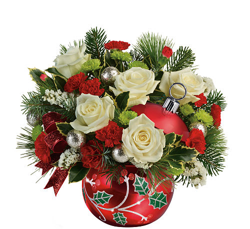 Teleflora's Classic Holly Ornament Bouquet