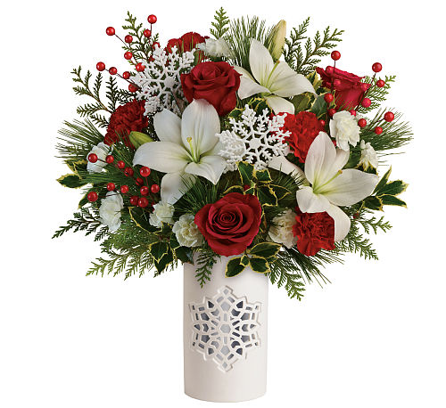 Teleflora's Festive Flurries Bouquet