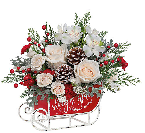 Teleflora's Frosted Sleigh Bouquet