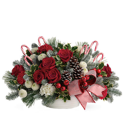 Teleflora's Jolly Candy Cane Bouquet