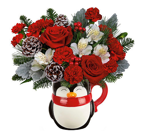 Teleflora's Send A Hug Snowy Smiles Bouquet