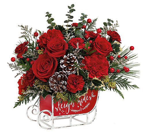 Teleflora's Vintage Sleigh Ride Bouquet