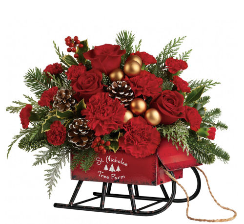 Teleflora's Vintage Sleigh Bouquet