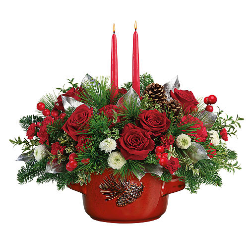 Teleflora's Christmas Heirloom Centerpiece