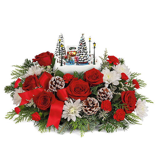 Thomas Kinkade's Skate into the Holidays Bouquet