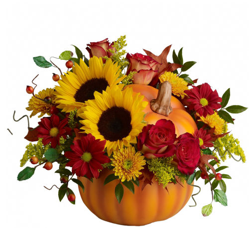 Teleflora's Pretty Pumpkin Bouquet