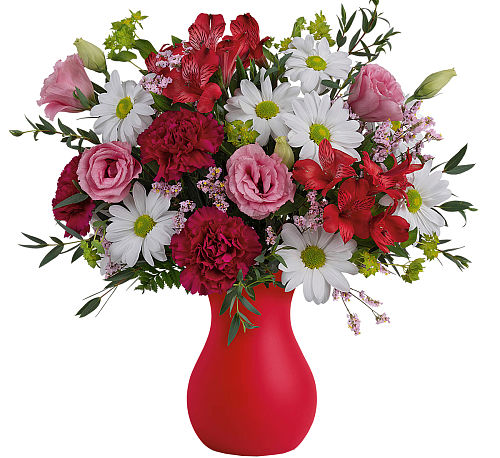 Teleflora's Kissed With Crimson Bouquet #LV35TA • Canada Flowers