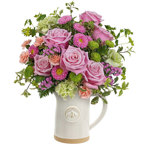 Teleflora's Artisanal Pitcher Bouquet