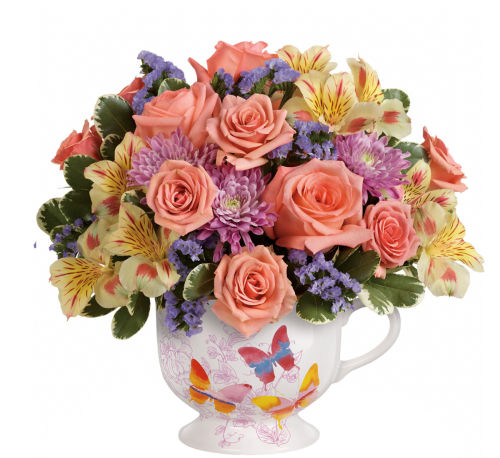 Teleflora's Butterfly Sunrise Bouquet