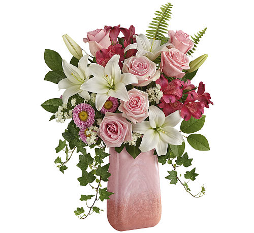 Teleflora's Pink n' Peach Paradise Bouquet