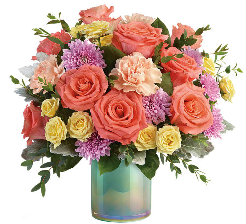 Teleflora's Pastel Shimmer Bouquet #SPR27TA · Teleflora Spring Flowers