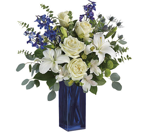 Teleflora's Calming Cobalt Bouquet