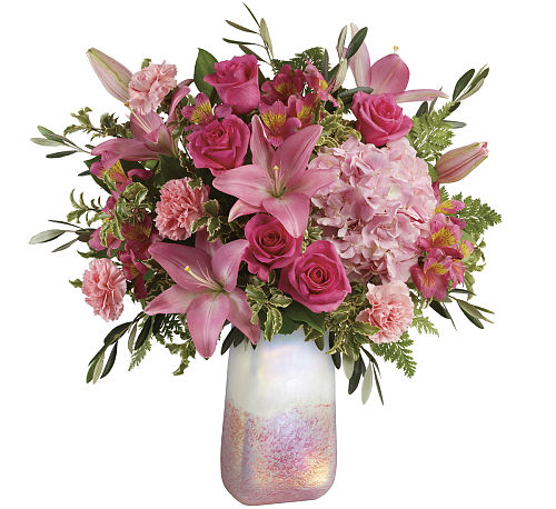 Teleflora's Blushing Gemstone Bouquet