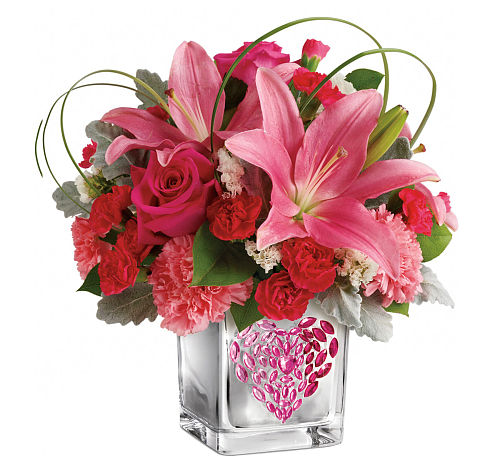 Teleflora's Jeweled Heart Bouquet